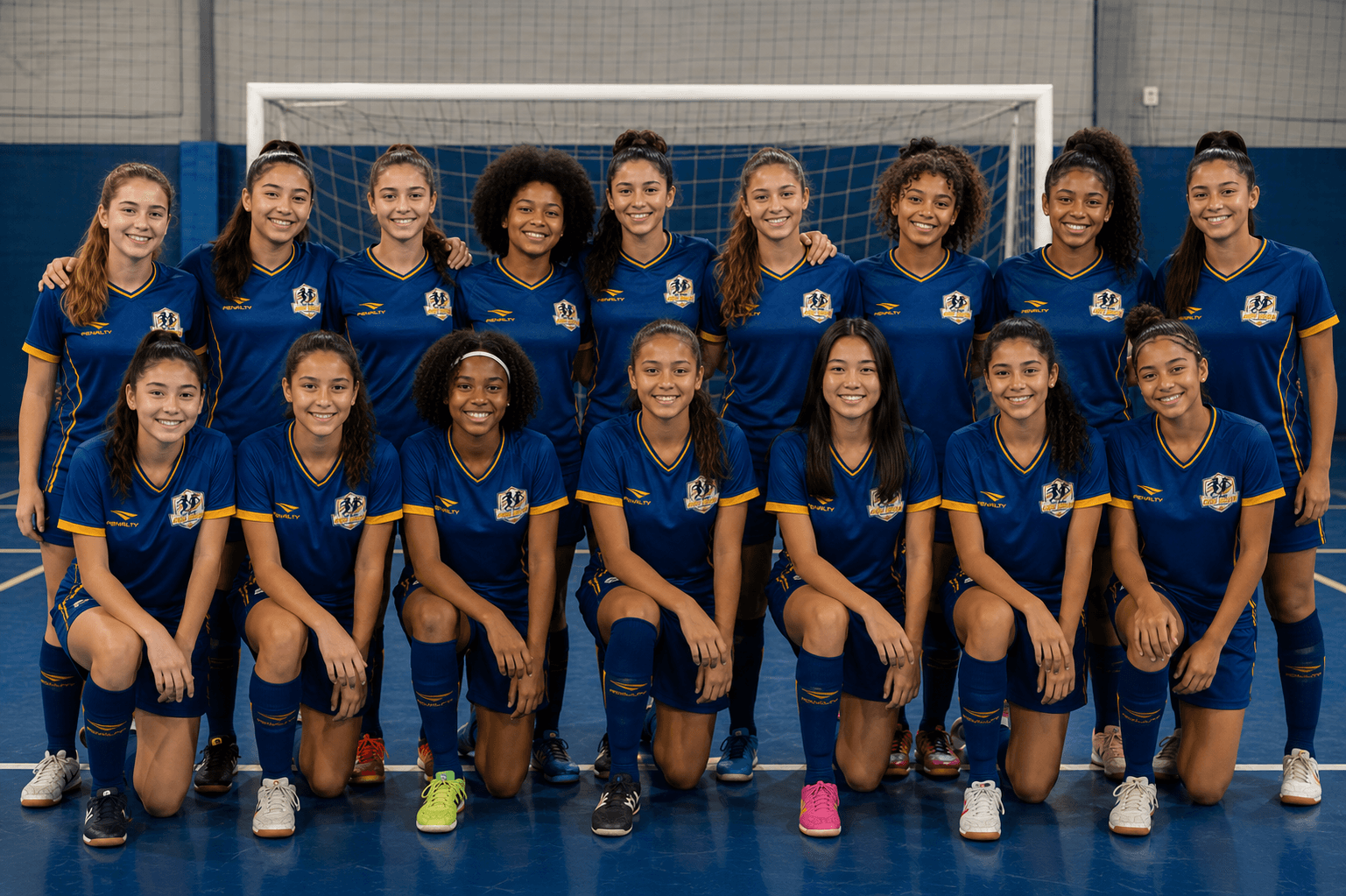 Meninas com uniforme do Camp